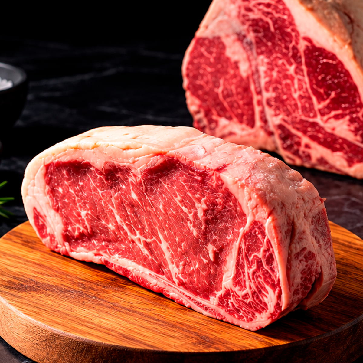 Kansas City LHA Reserve Dry Aged — detalle de marmoleo en tabla | MEAT MX