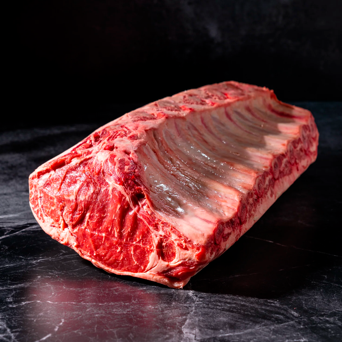 Chuleton Linz Heritage Angus — detalle de marmoleo | MEAT MX